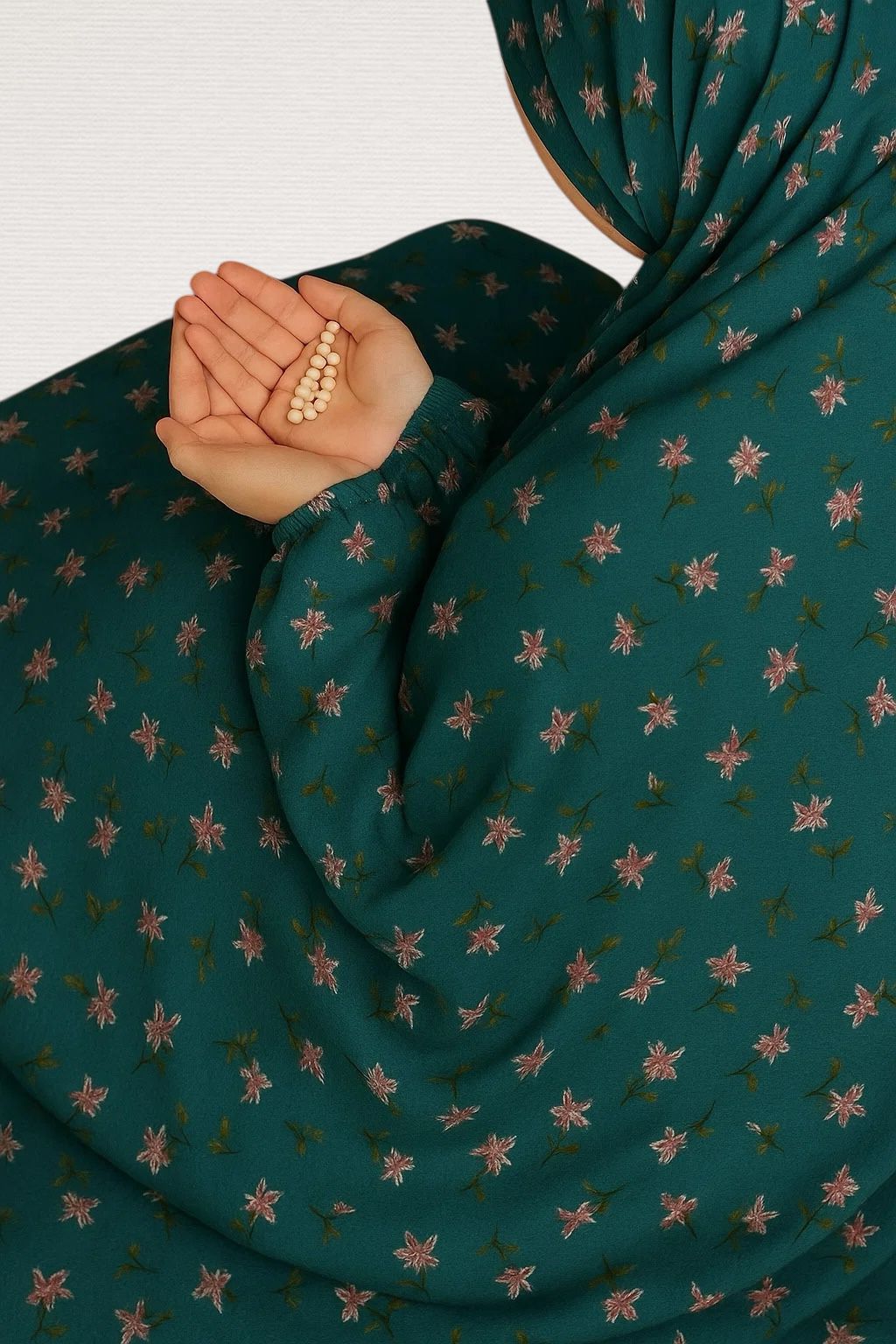 Namaz Chaddar - Floras Green