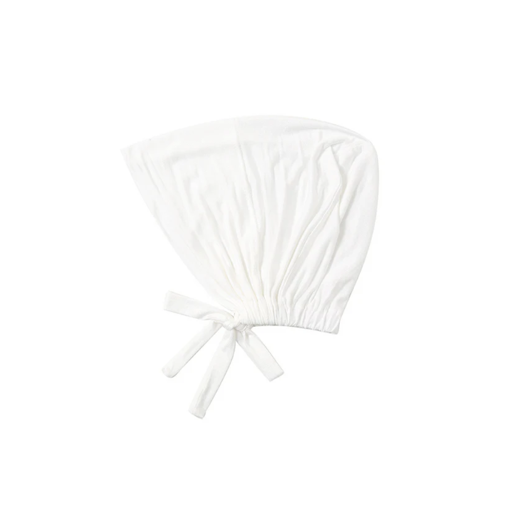 Malaysian Tie-Back Hijab Cap -White
