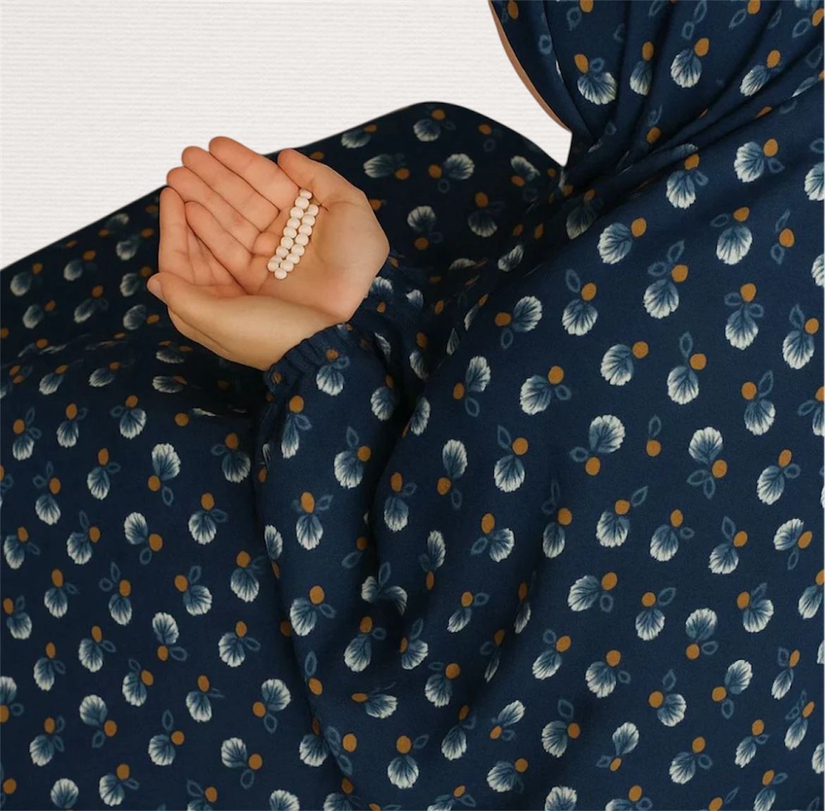 Namaz Chaddar - Floras Blue