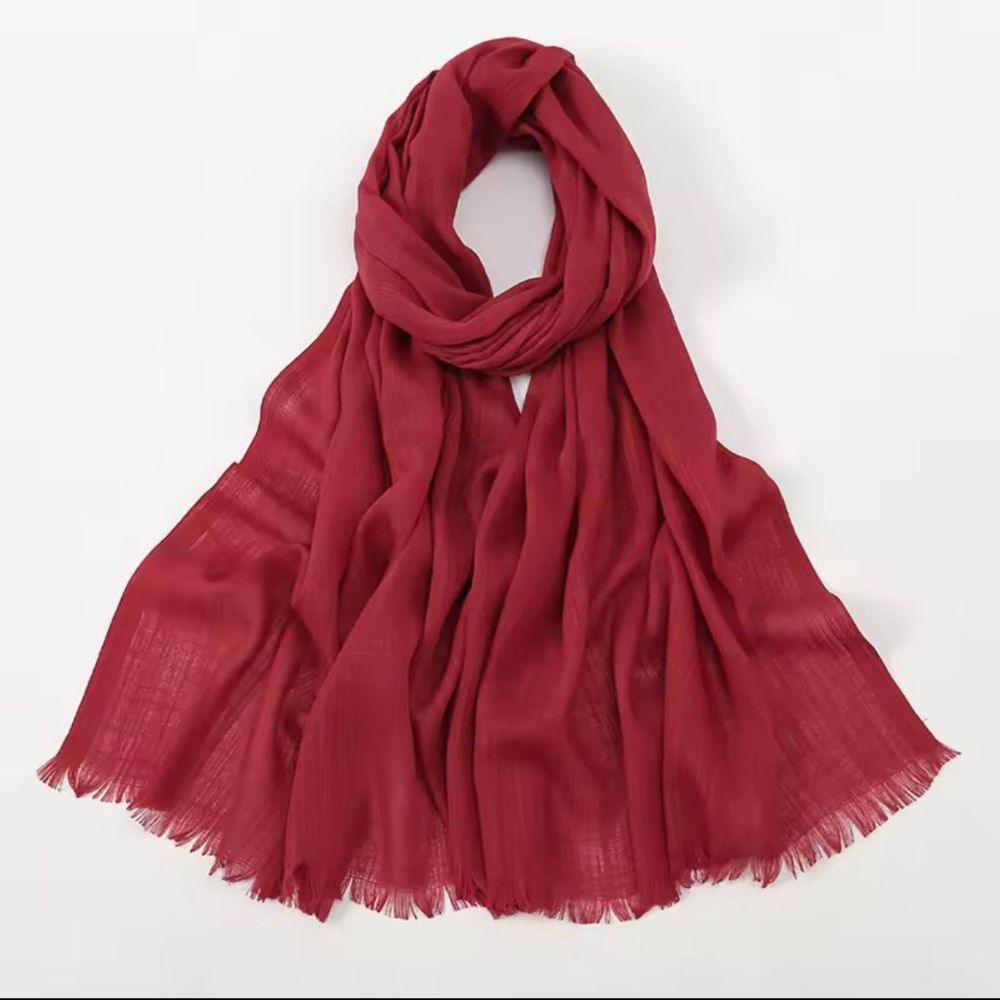 Turkish lawn Hijab - Red