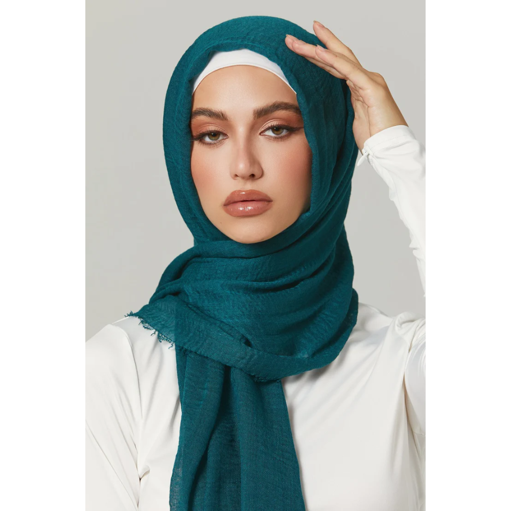 Crimps Hijab -Zinc