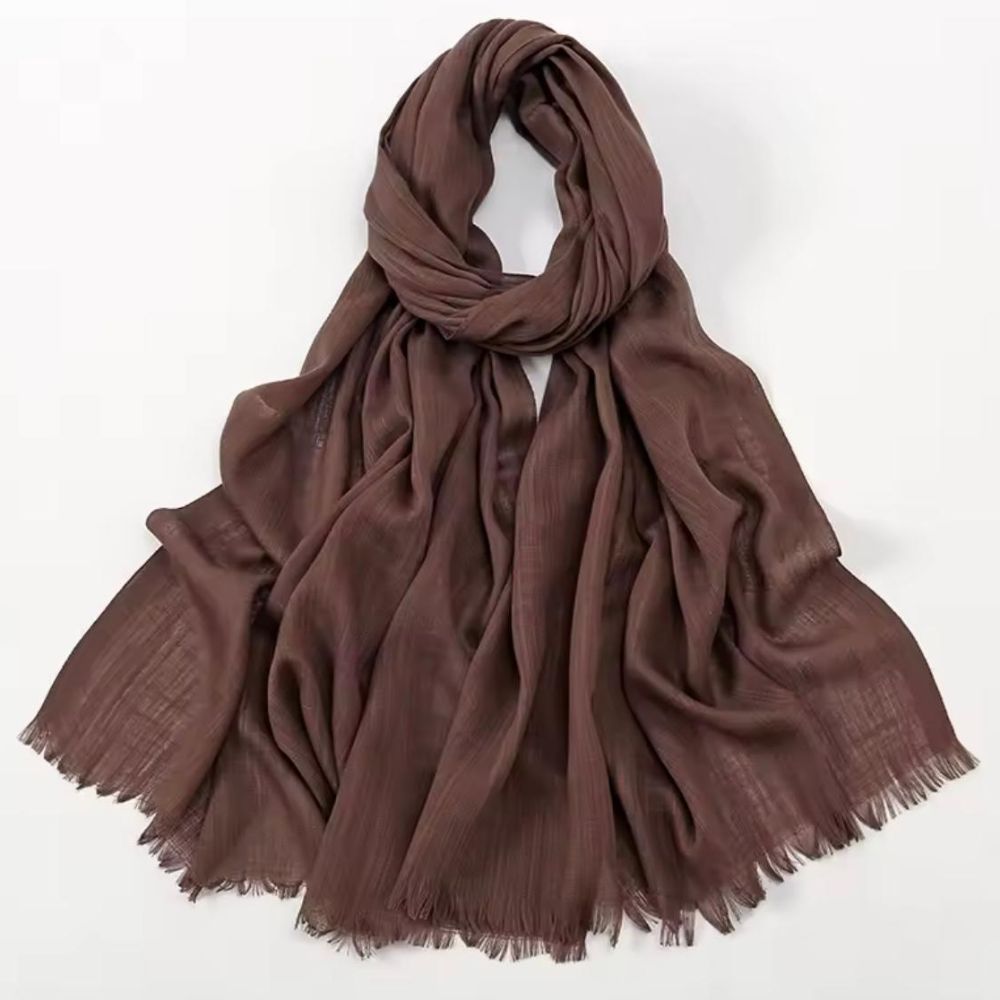 Turkish lawn Hijab - Brown
