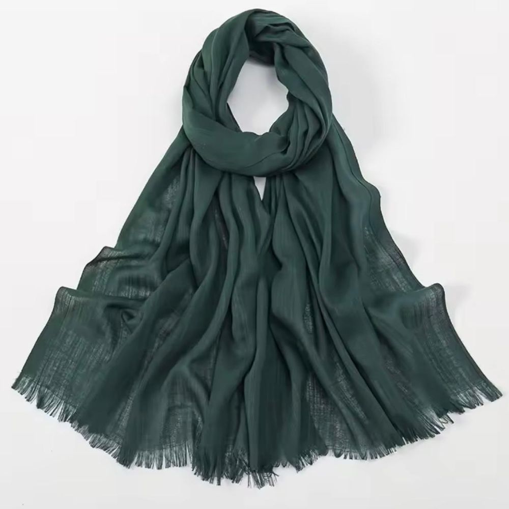 Turkish lawn Hijab - Bottle Green