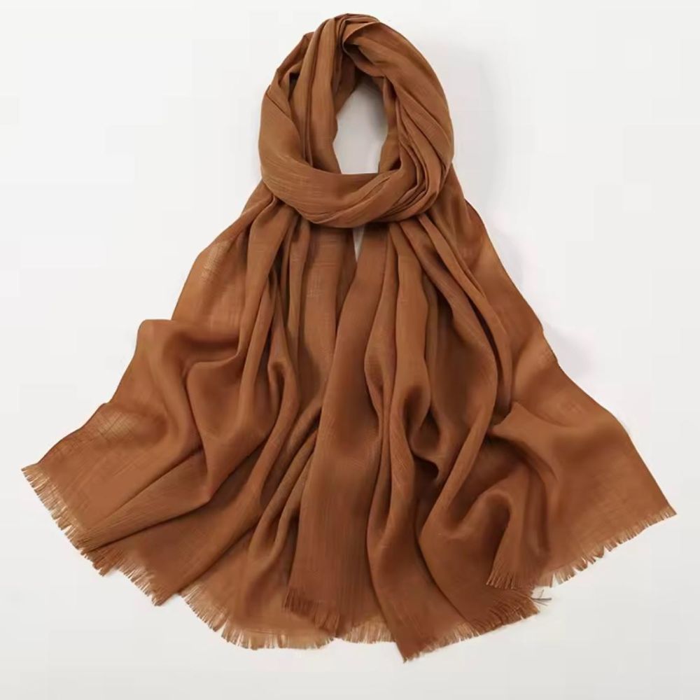Turkish lawn Hijab - Caramel
