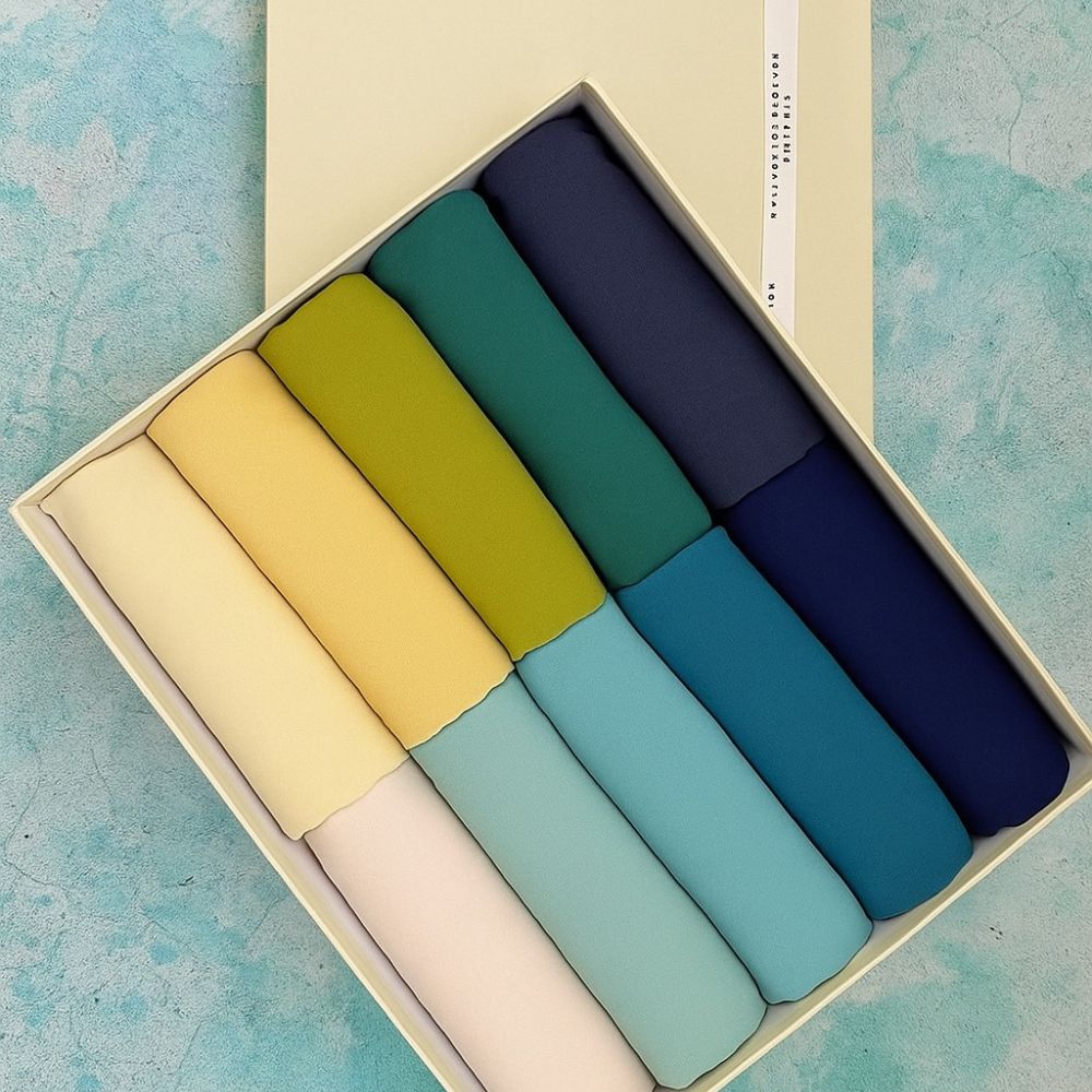 Chiffon Hijab - Bundle of 10 (Any Colors)