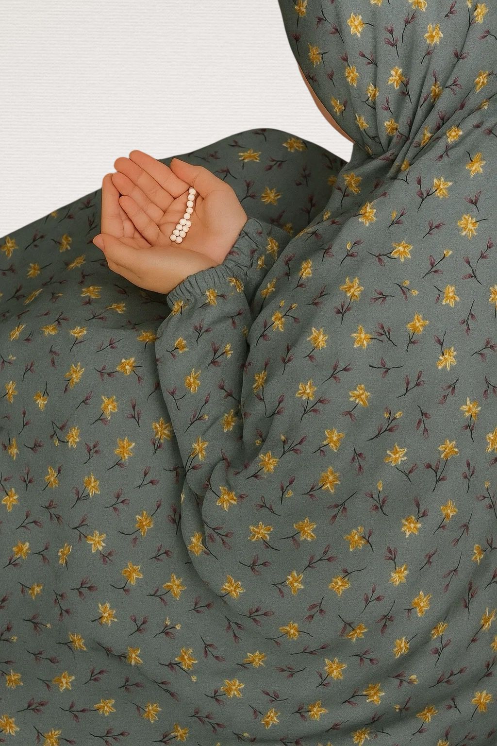 Namaz Chaddar - Floras Grey