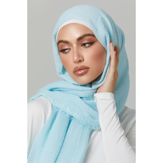 Crimps Hijab -Skyblue
