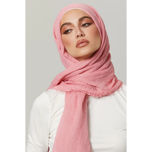 Crimps Hijab -Babypink