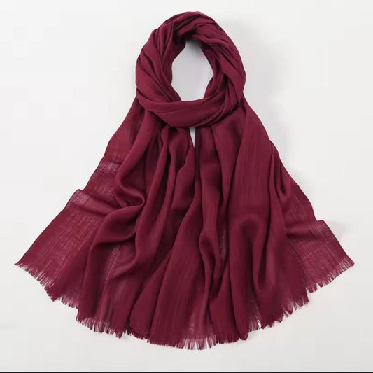 Turkish lawn Hijab - Maroon
