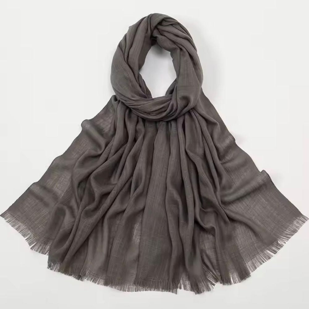 Turkish lawn Hijab - Grey