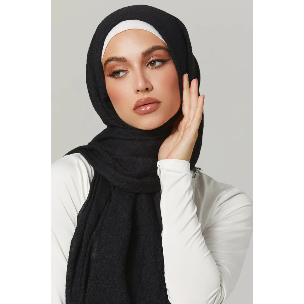 Crimps Hijab - Black