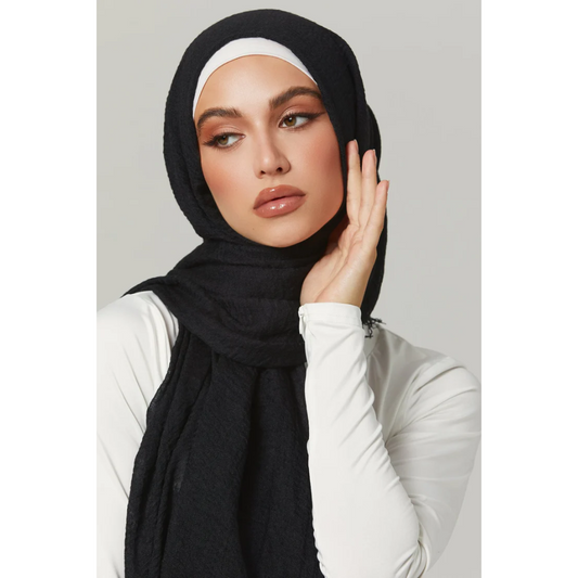 Crimps Hijab - Black