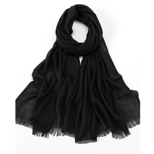 Turkish lawn Hijab - Black