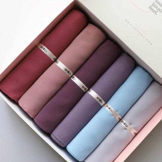 Chiffon Hijab - Bundle of 6 (Any Colors)