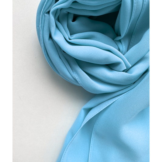Classic Chiffon Hijab - Pacific blue