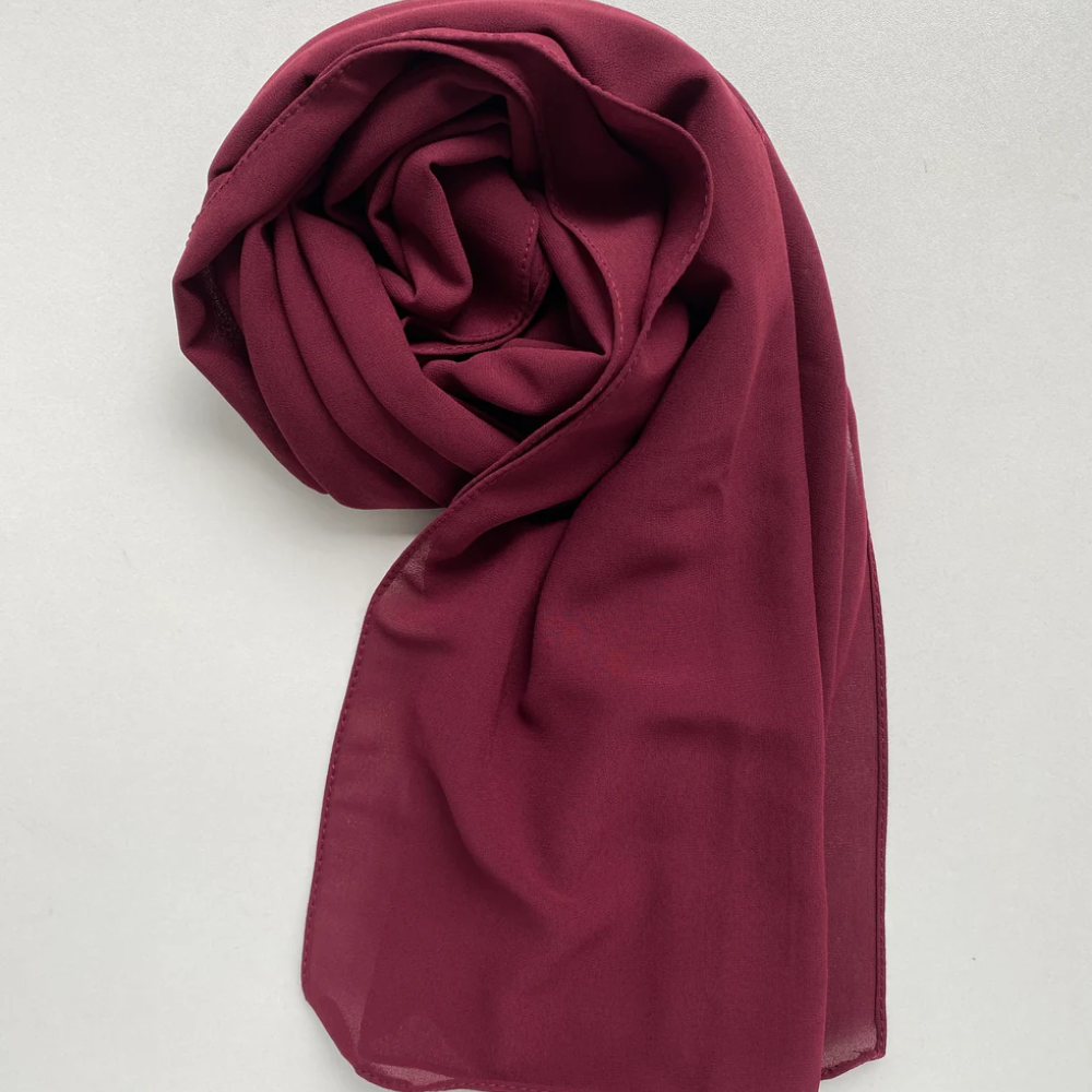 Classic Chiffon Hijab - Wine