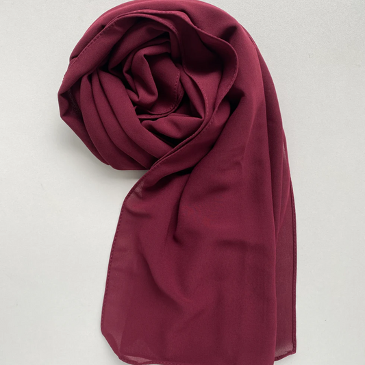 Classic Chiffon Hijab - Wine