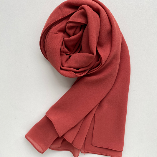 Classic Chiffon Hijab - Neon orange
