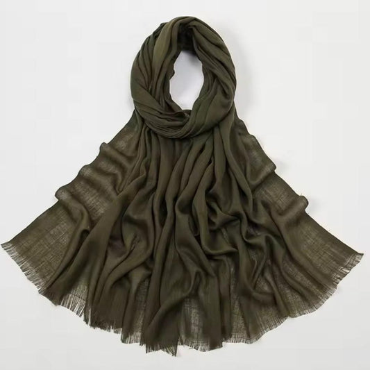 Turkish lawn Hijab - Olive