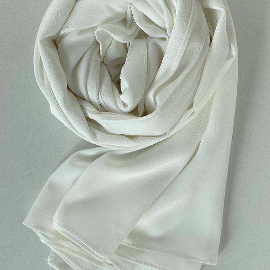 Classic Chiffon Hijab - White