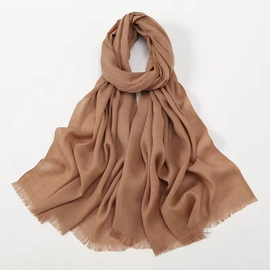 Turkish lawn Hijab - Camel