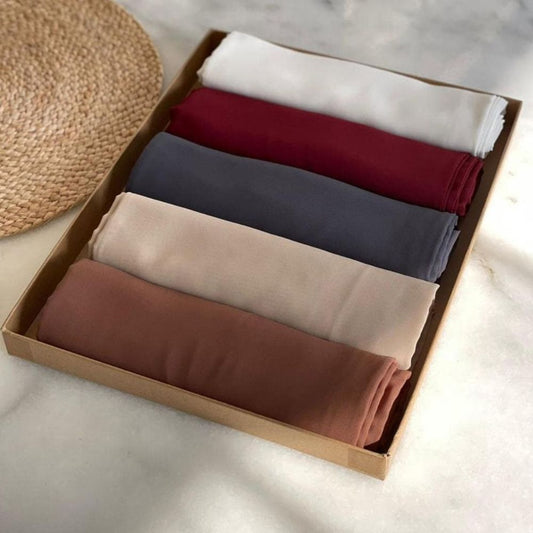 Chiffon Hijab - Bundle of 5 (Any Colors)