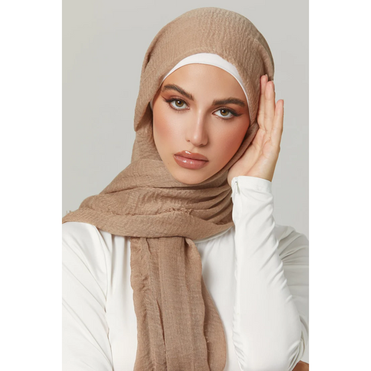 Crimps Hijab - Beidge