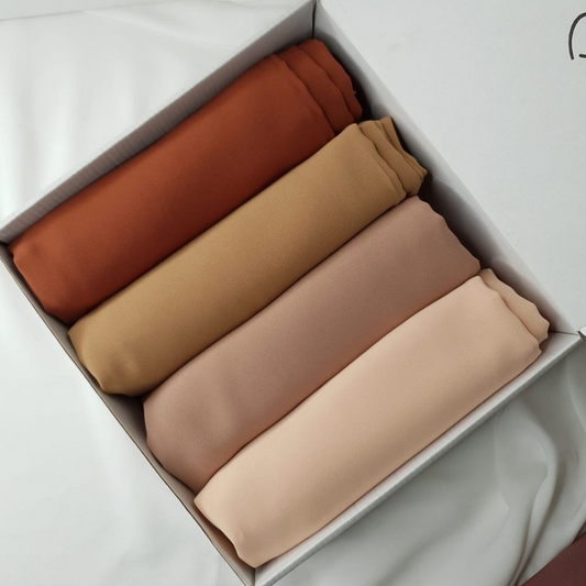Chiffon Hijab - Bundle of 4 (Any Colors)