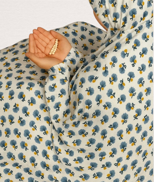 Namaz Chaddar - Floras White