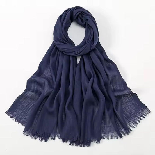 Turkish lawn Hijab - Navy