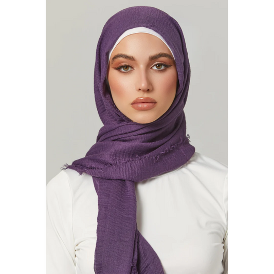 Crimps Hijab -Purple