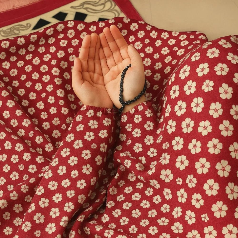 Namaz Chaddar - Floras Maroon