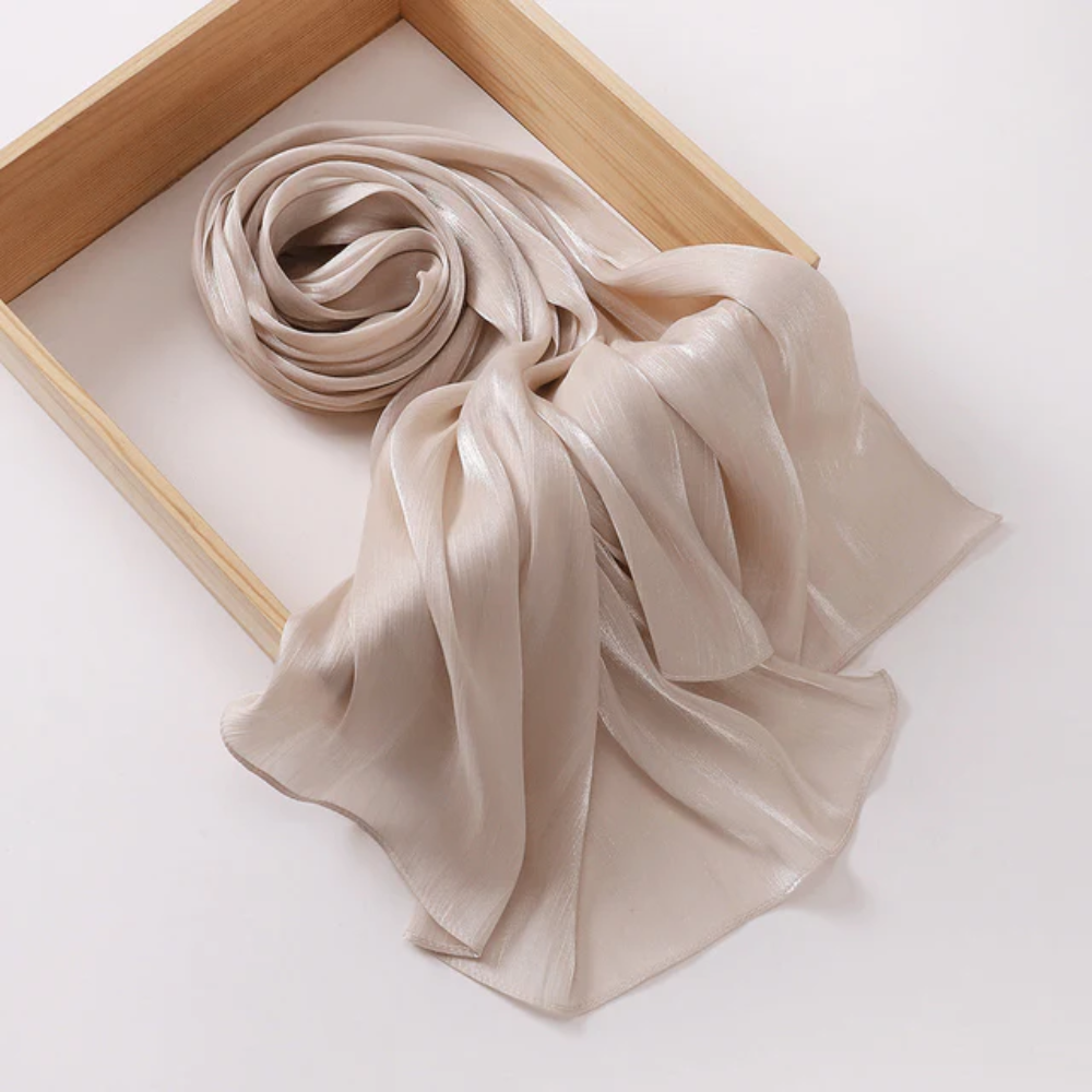 Organza Silk Hijab -Rosegold