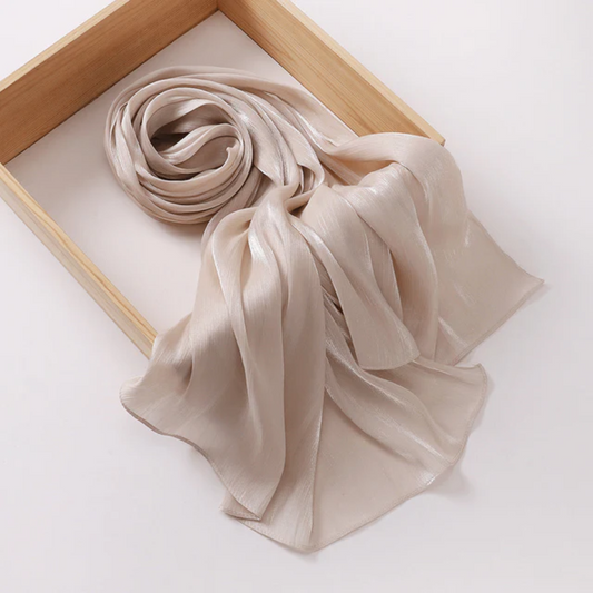 Organza Silk Hijab -Rosegold