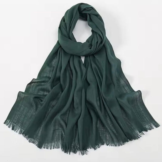 Turkish lawn Hijab - Bottle Green