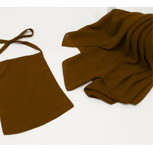 Hijab Niqab Set - Brown