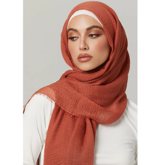 Crimps Hijab -Orange