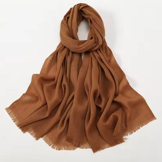 Turkish lawn Hijab - Caramel