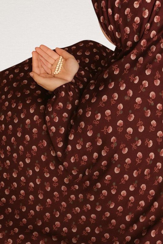 Namaz Chaddar - Floras Maroon
